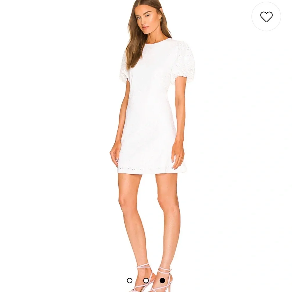 Free People Apricot Rose lace Mini‎ Dress in White